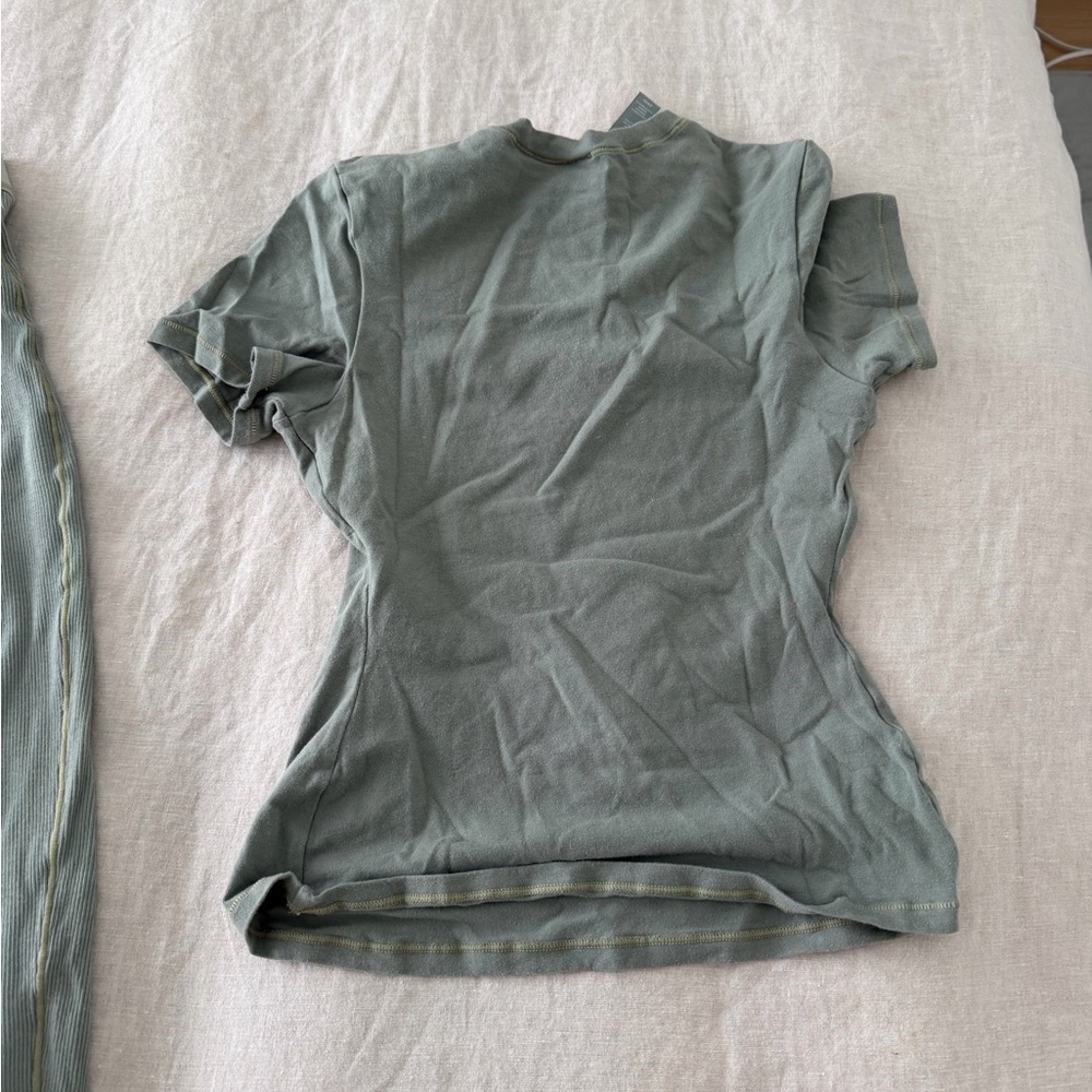 SKIMS Short Sleeve Tee in Sage